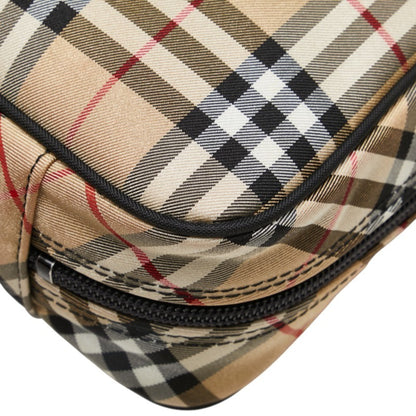 Burberry Nova Check Mini Handbag In Beige And Multicolor Canvas