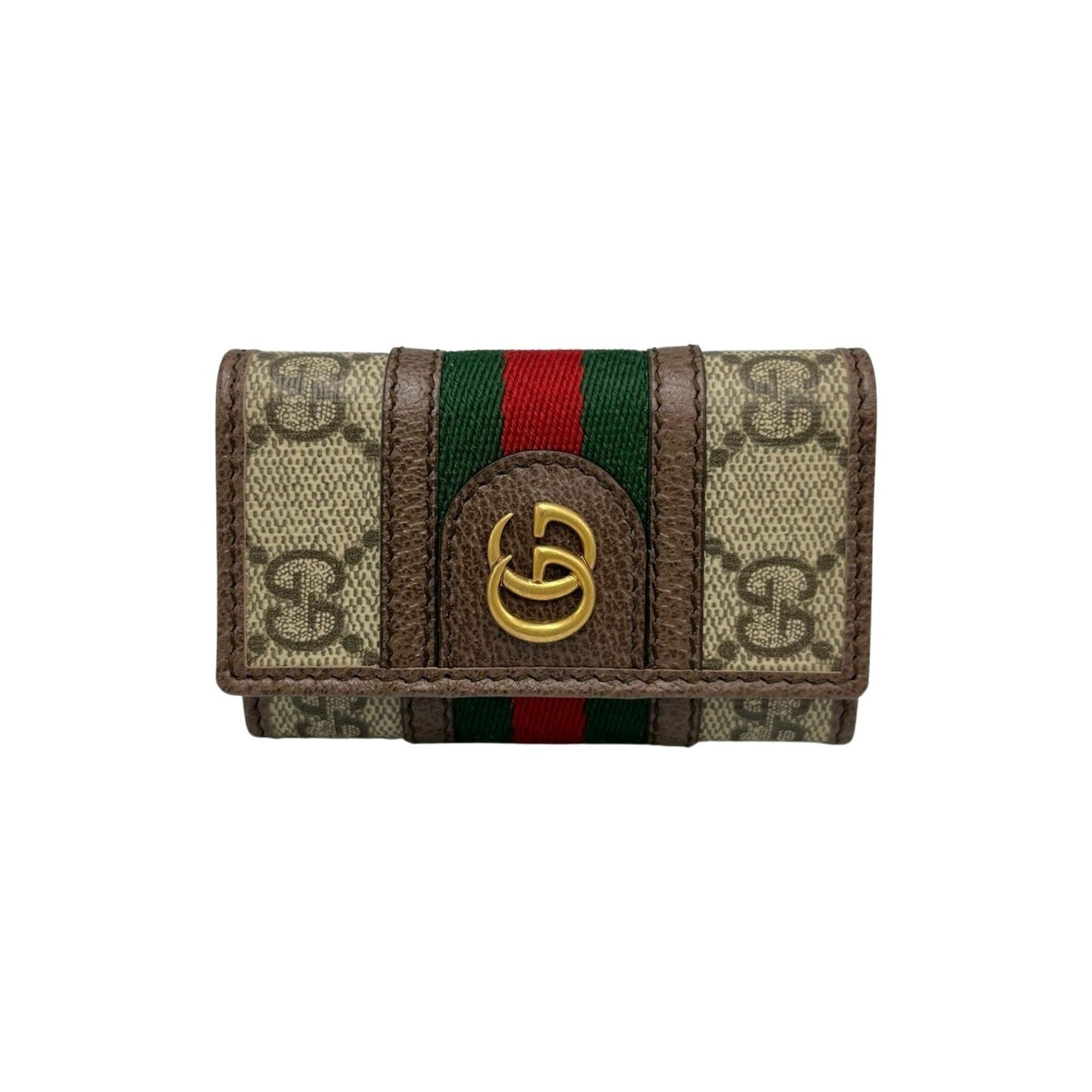 Gucci Gg Marmont 6-Ring Key Case In Supreme Canvas