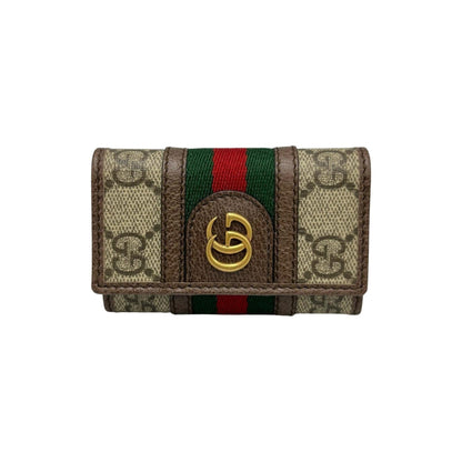 Gucci Gg Marmont 6-Ring Key Case In Supreme Canvas