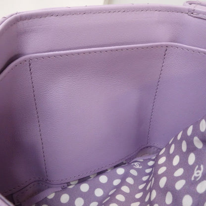 Chanel Chanel Bi-Fold Wallet Ap3808 Small Flap Cc Pearl Coco Mark Lambskin Light Purple 180546