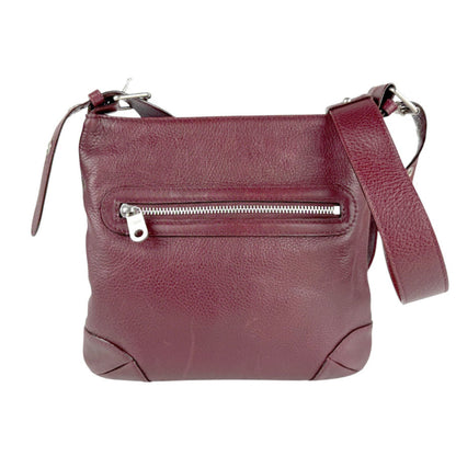 Chlo Chloe Shoulder Bag Leather Burgundy Silver