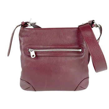 Chlo Chloe Shoulder Bag Leather Burgundy Silver