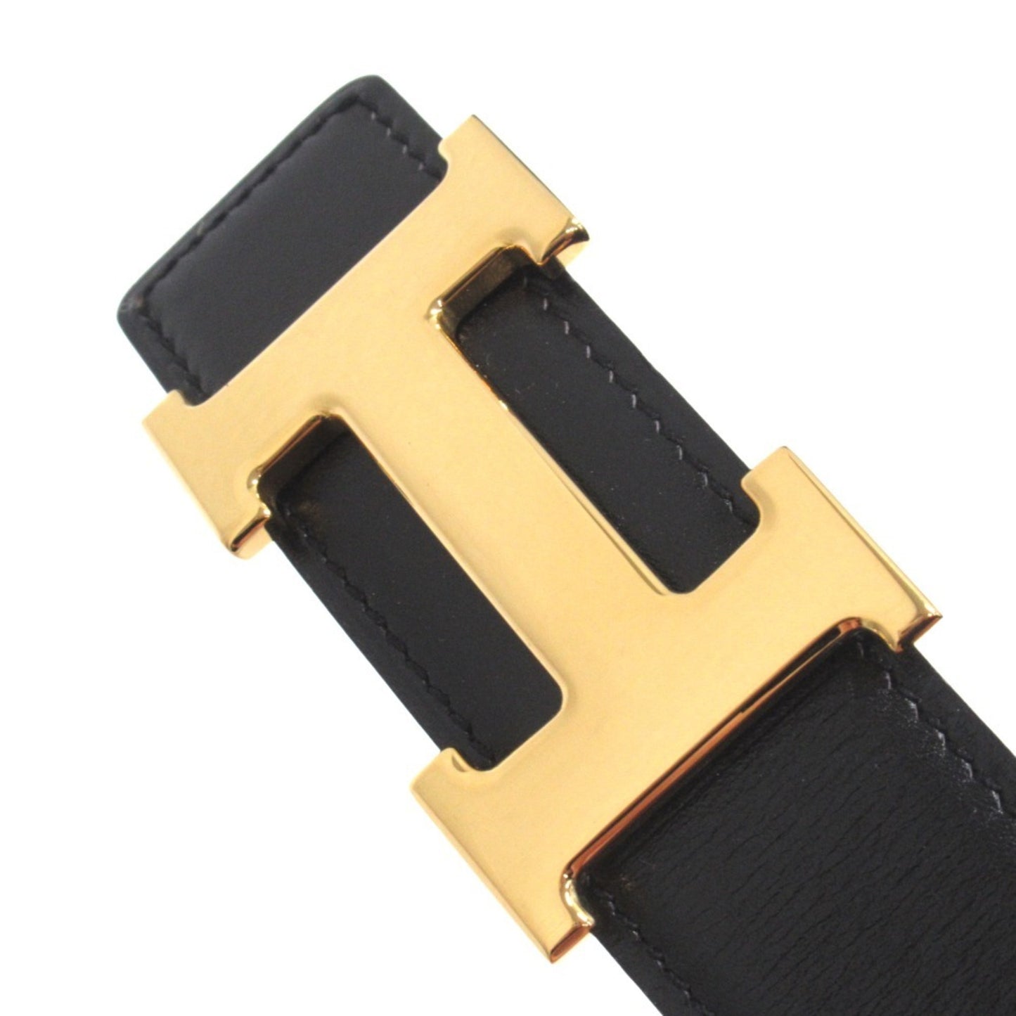 Hermes H-Buckle Reversible Belt In Box Calf And Togo Leather