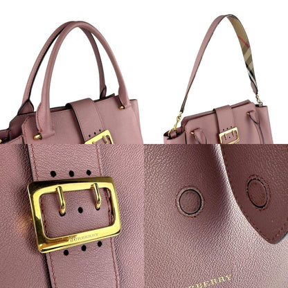 Burberry Handbag Shoulder Bag Leather Pink