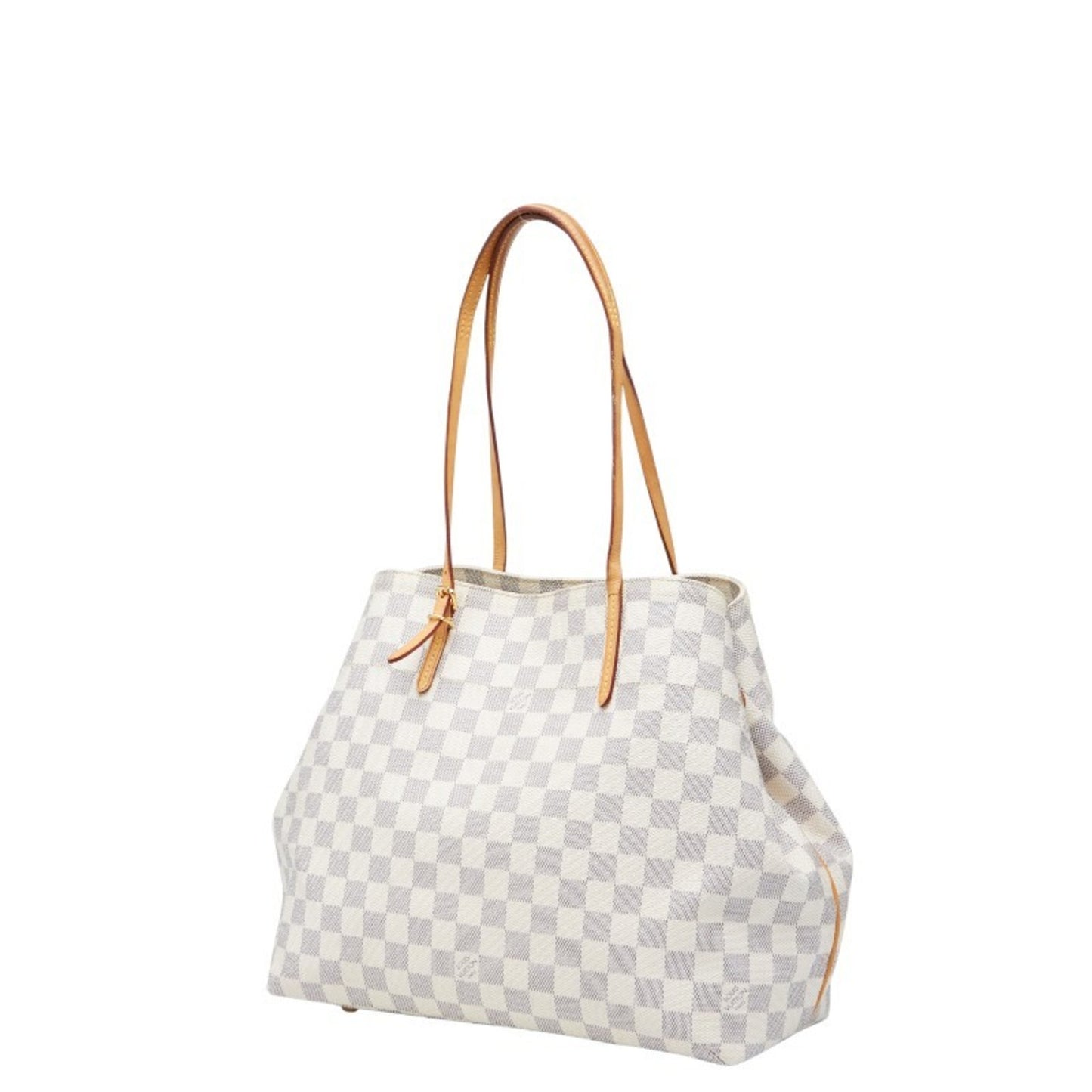 Louis Vuitton Damier Azur Cabas Mm Handbag Tote Bag N41375 White Leather