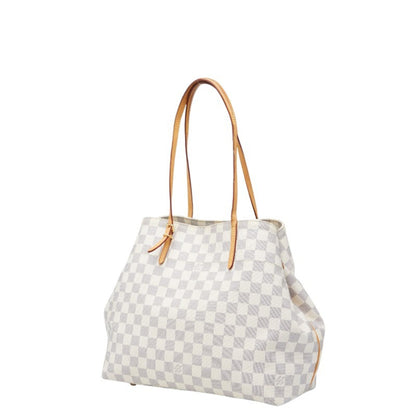 Louis Vuitton Damier Azur Cabas Mm Handbag Tote Bag N41375 White Leather