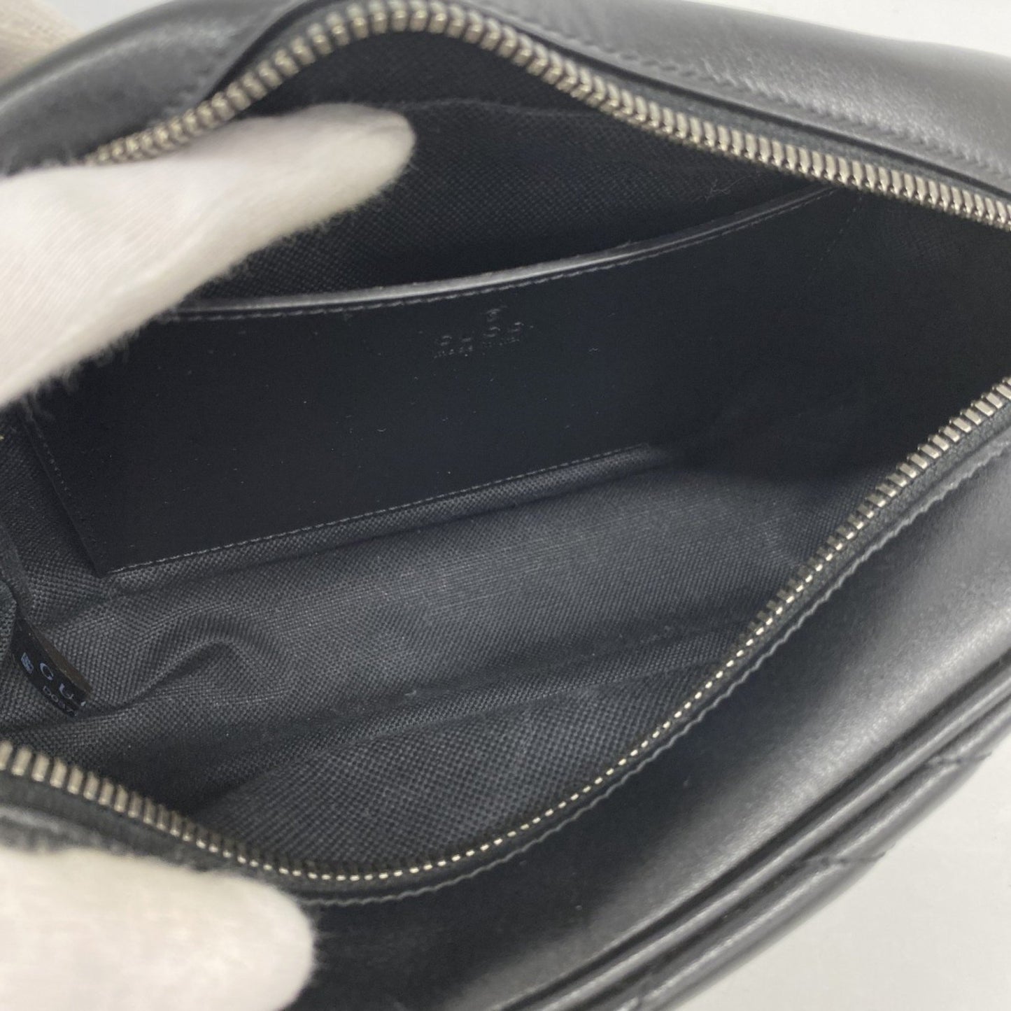 Gucci Gg Marmont Shoulder Bag 447632 Leather Black