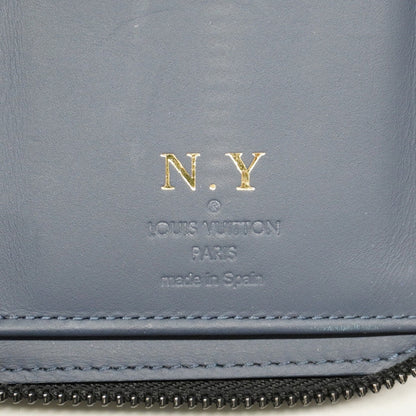 Louis Vuitton Monogram Shadow Zippy Wallet Vertical M80423 Navy