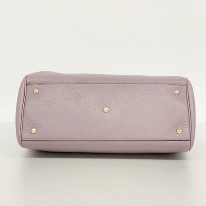 Gucci Bamboo Handbag 323660 Leather Purple