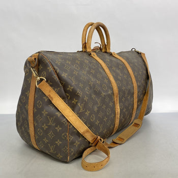 Louis Vuitton Monogram Keepall Bandouliere 55 Boston Bag M41414 Brown