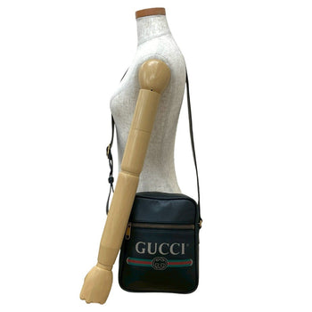Gucci Sherry Line Gg Logo Leather Shoulder Bag