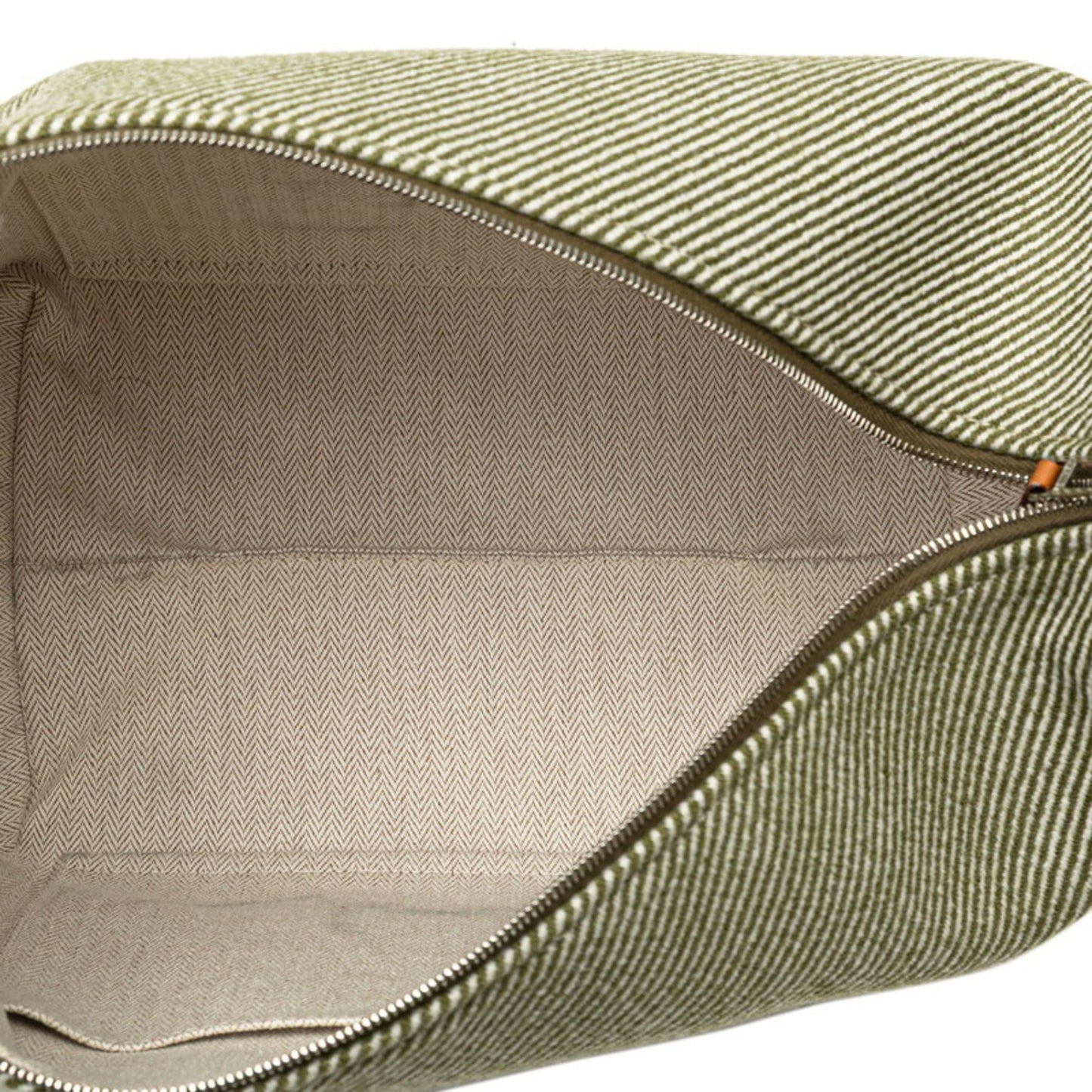 Hermes Herms Bride A Black Gm Handbag In Vert Forest Green Wool