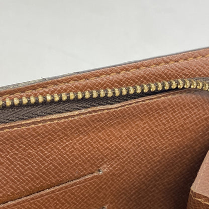 Louis Vuitton Monogram Porte Monne Zip Long Wallet M61727 Brown