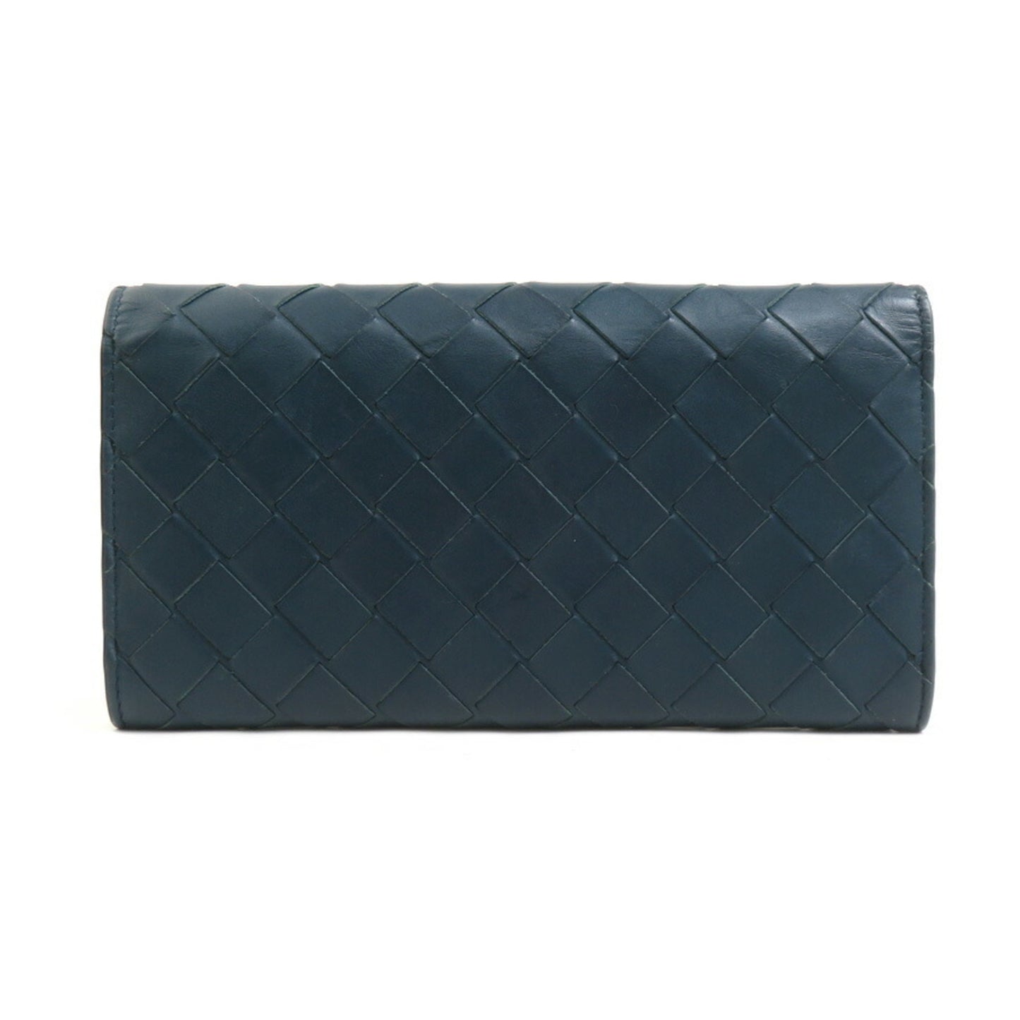 Bottega Veneta Long Wallet In Intrecciato Leather Blue-Green For Men And Women