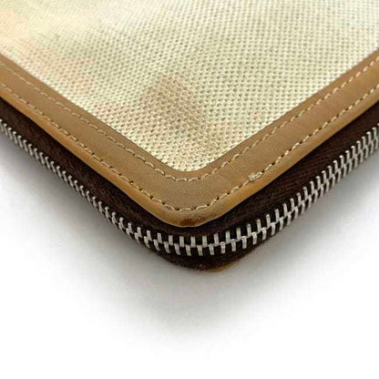 Balenciaga Clutch Bag Ec-22272 Beige Natural 419994 Handbag Canvas Leather 9260 D 535269 Balenciaga