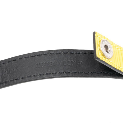 Louis Vuitton Damier Graphite Epi Porte-Cls Belt Tab Keychain/Key Ring M68281 Black/Yellow Leather