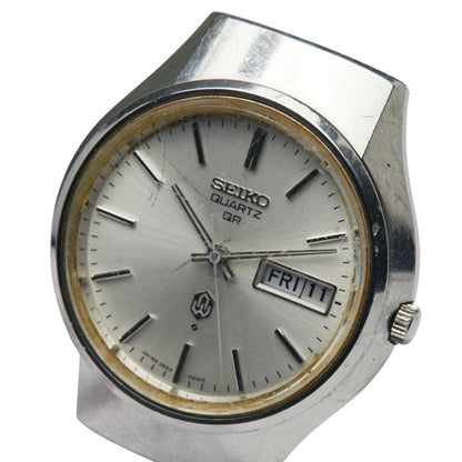 Seiko 3-Hand Day-Date Watch 3863-7010 Quartz Silver Dial Stainless Steel