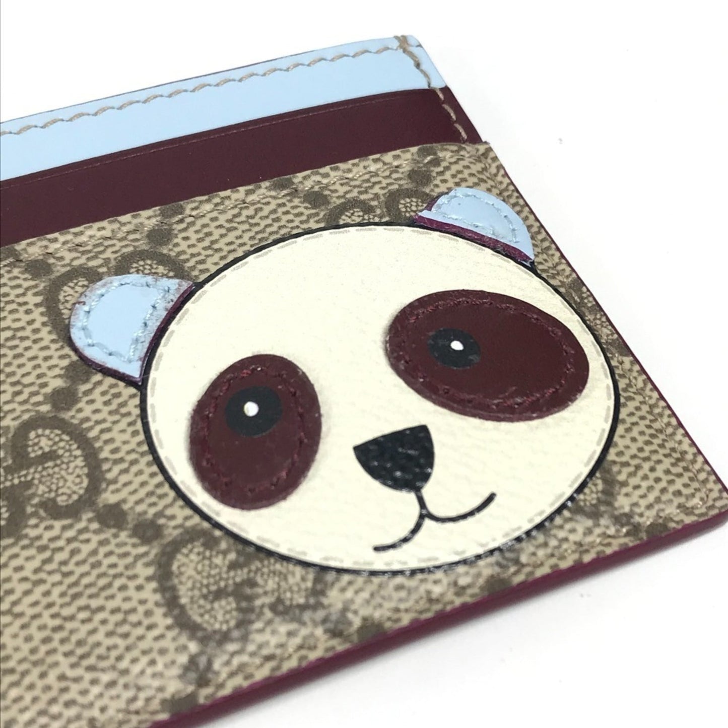 Gucci 818769 Gg Supreme Logo Panda Business Card Case/Pass Case