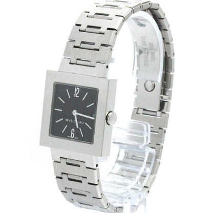Polished Bvlgari Quadrato Stainless Steel Quartz