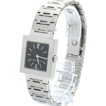 Polished Bvlgari Quadrato Stainless Steel Quartz