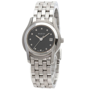 Gucci 5500L 11P Diamond Watch Stainless Steel Ss