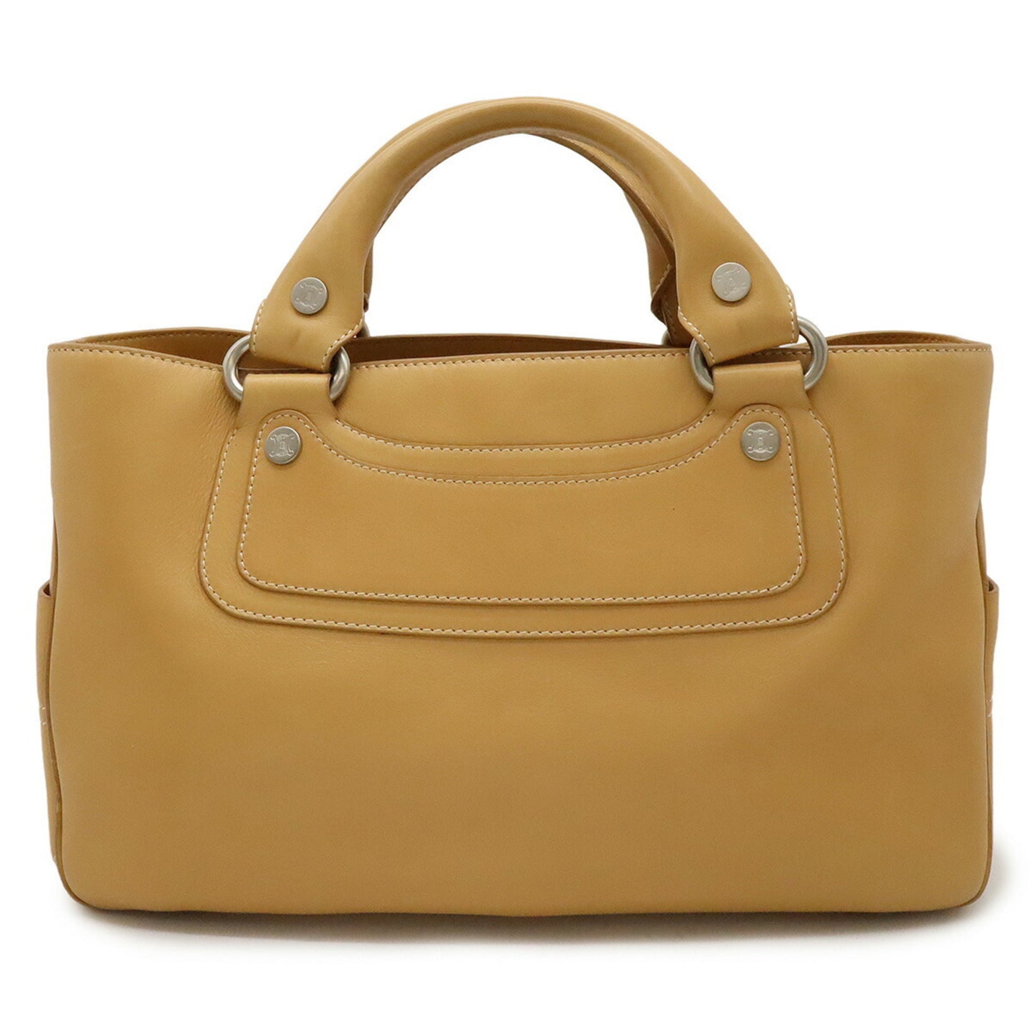 Celine Boogie Bag Handbag Tote Leather Beige