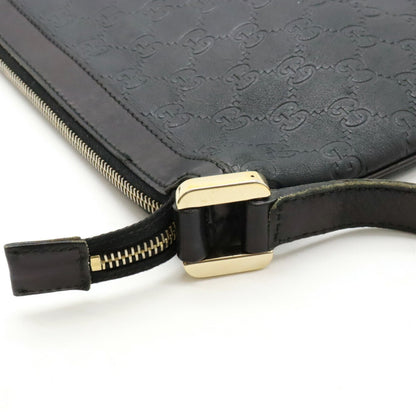 Gucci Guccissima Shoulder Bag Leather Black 145991