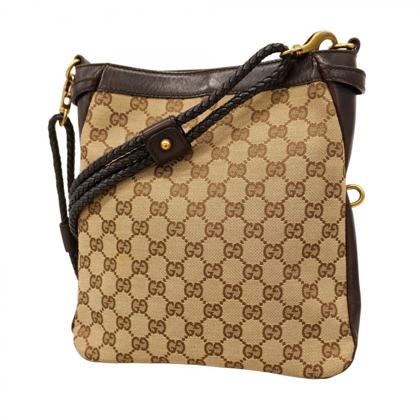 Gucci Gg Canvas Shoulder Bag 109106 Brown