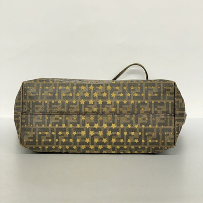 Fendi Zucca Star Tote Bag In Brown Champagne