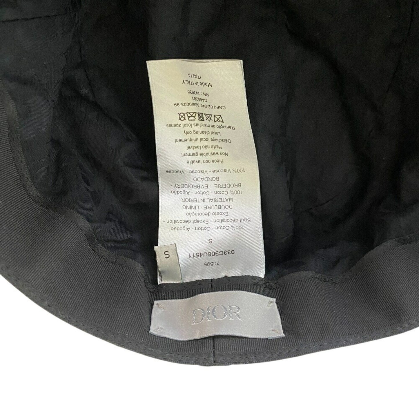Christian Dior Dior 033C906U4511 X Travis Scott Cactus Jack Bucket Hat Black