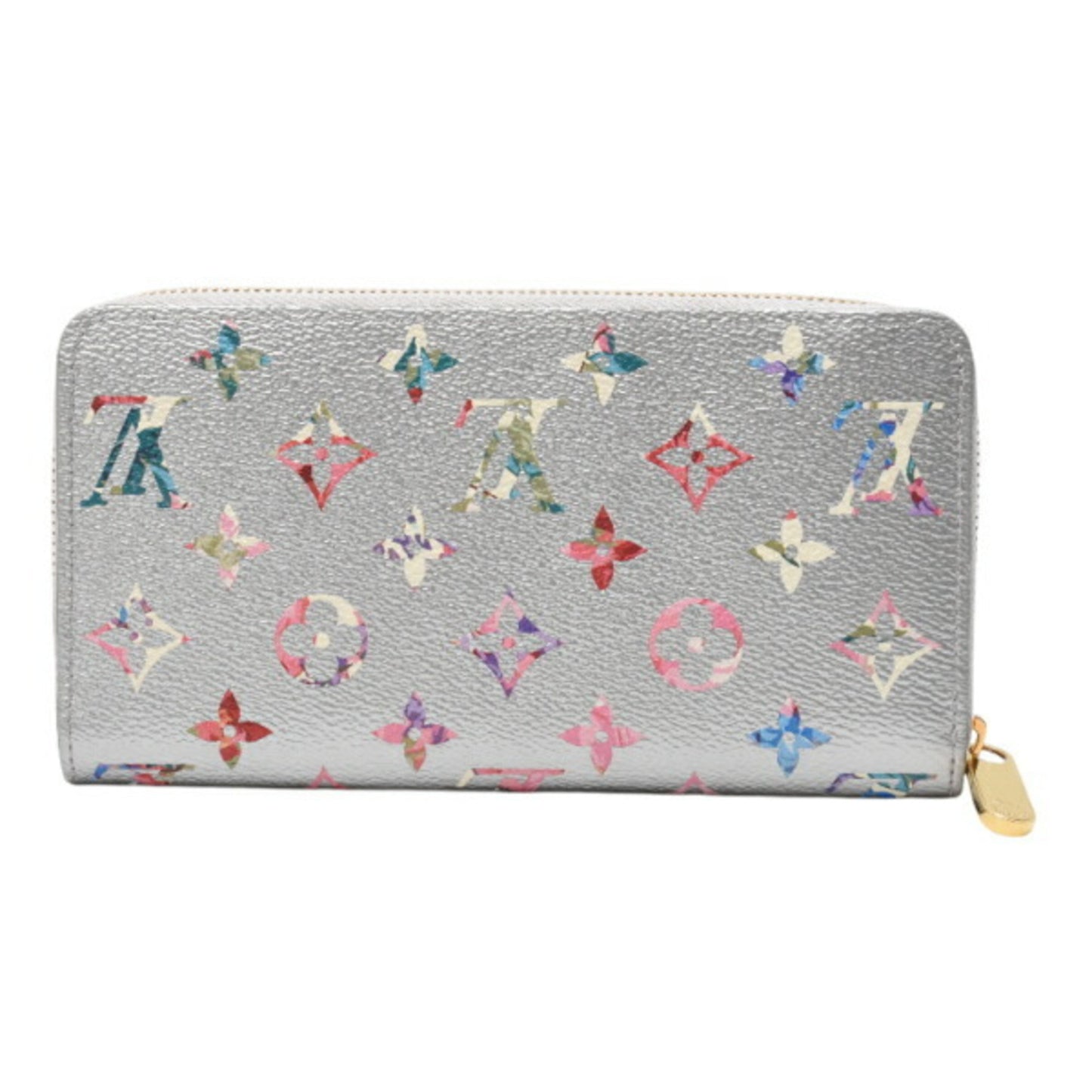 Louis Vuitton Zippy Wallet Monogram Floral Lv Garden Long Silver M81765