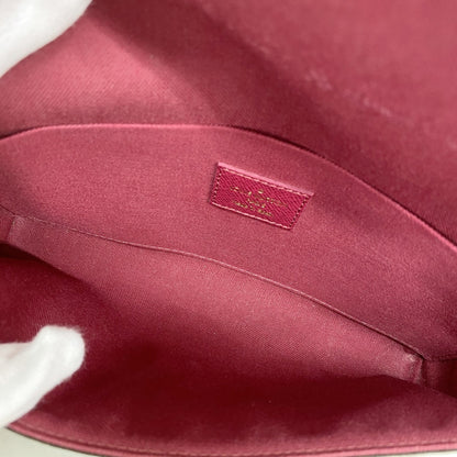 Louis Vuitton Monogram Pochette Felicie Shoulder Wallet M81896 Brown Fuchsia