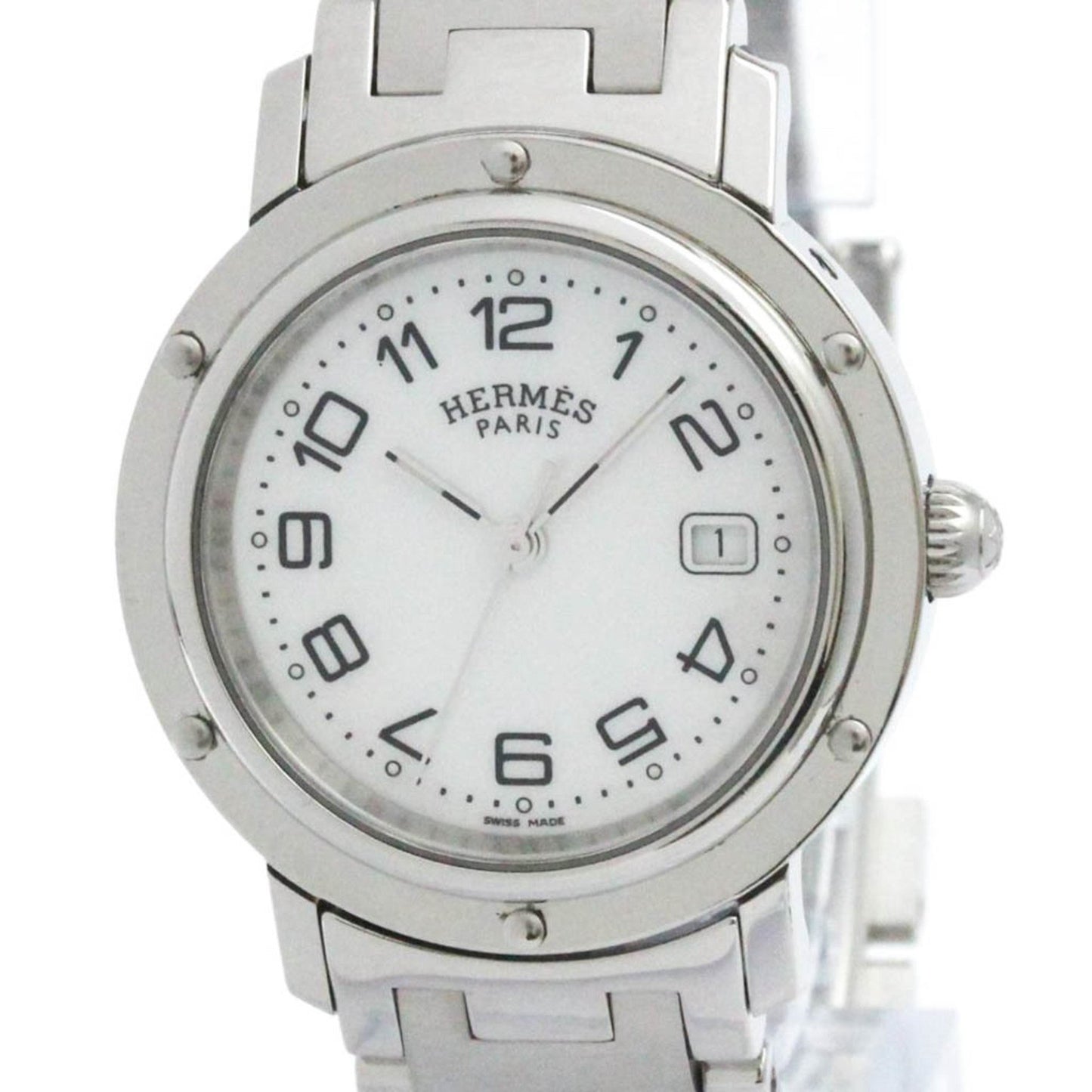 Hermes Clipper Mop Dial Steel Quartz