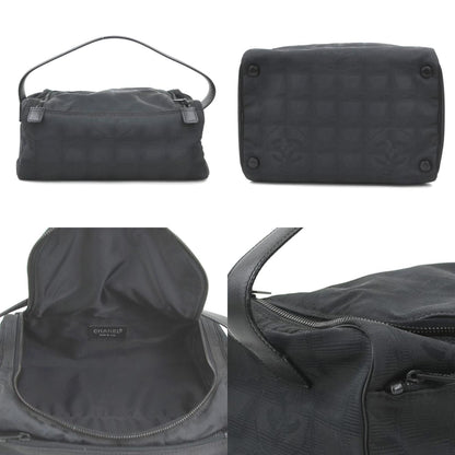 Chanel Handbag Vanity Bag New Travel Line Nylon Jacquard Black