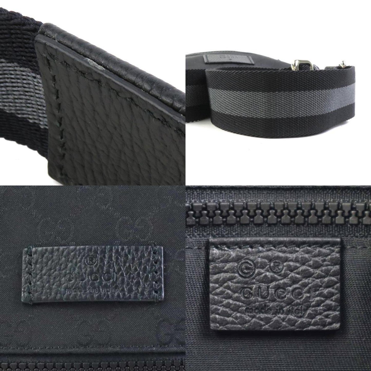 Gucci Shoulder Bag Nylon Black