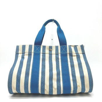 Hermes Cannes Mm Striped Canvas Tote Bag/Handbag
