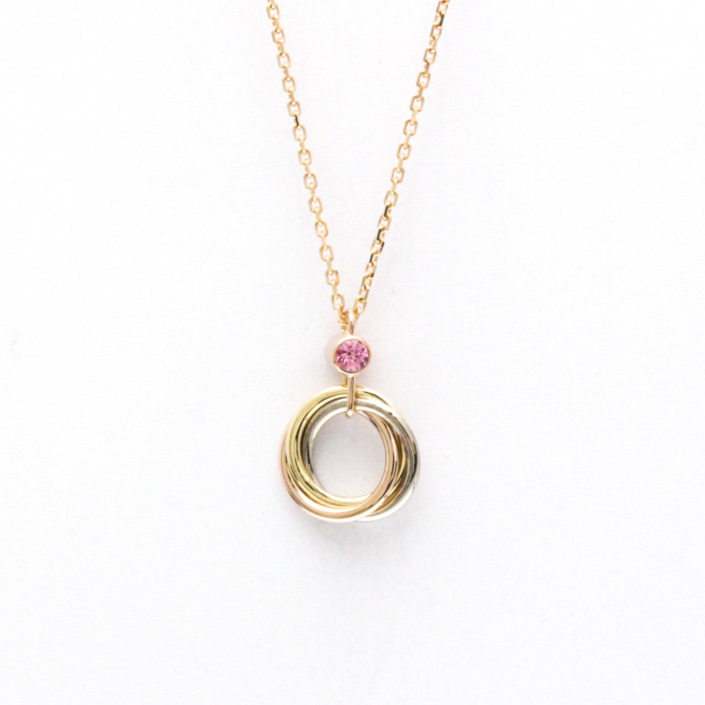 Cartier Baby Trinity Necklace 1P Pink Sapphire Pink Gold (18K)