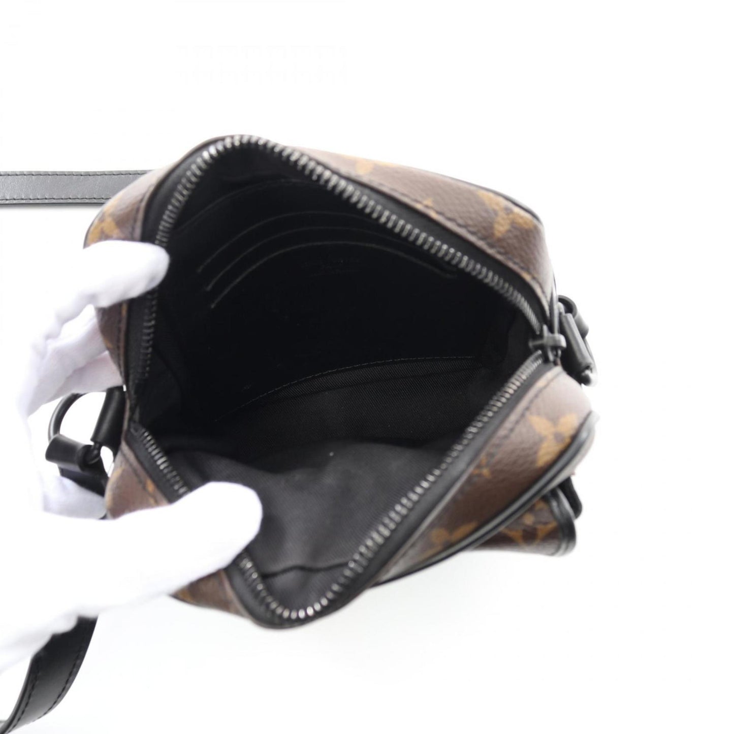 Louis Vuitton Christopher Wearable Wallet Monogram Macassar Shoulder Bag Coated Canvas Leather