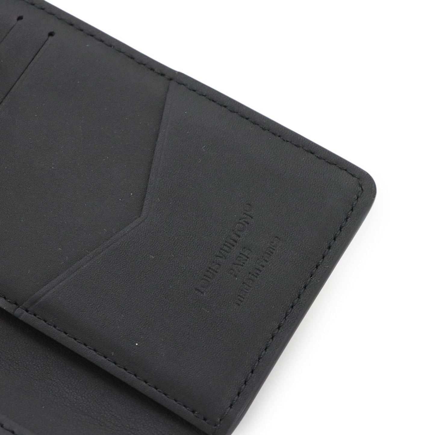 Louis Vuitton Monogram Shadow Organizer De Poche Card Case In Black Leather With Rfid Holder