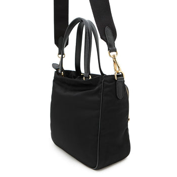 Prada Saffiano Nylon Handbag 1Bg308 Prada 2-Way Shoulder Bag Black