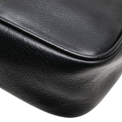 Versace Medusa Clutch Bag/Second Bag In Black Leather