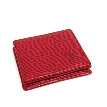 Louis Vuitton Louis Vuitton Wallet/Coin Case Epi Porte Monnaie Boite M63697 Castilian Red Leather