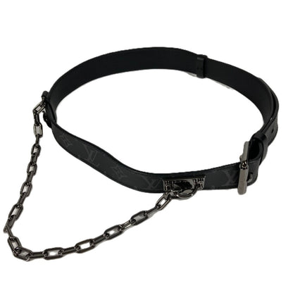 Louis Vuitton M0179V Monogram Eclipse Santur Signature Chain 35Mm Belt In Canvas