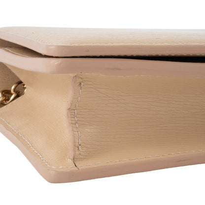 Gucci Chain Wallet Shoulder Bag 772643 Leather Pale Orange