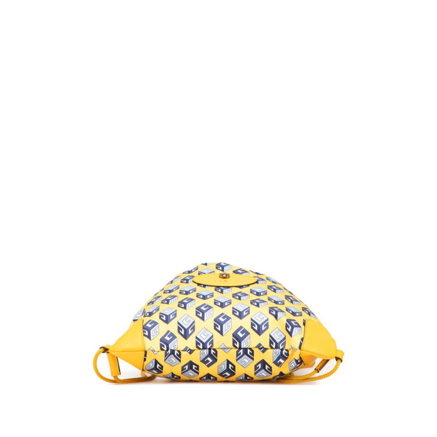 Gucci Drawstring Cube Backpack/Knapsack 473872 Yellow/Blue Nylon/Leather