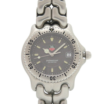 Tag Heuer Cell Date Wg1113-0 Professional Quartz Watch In Stainless Steel Gray 0233