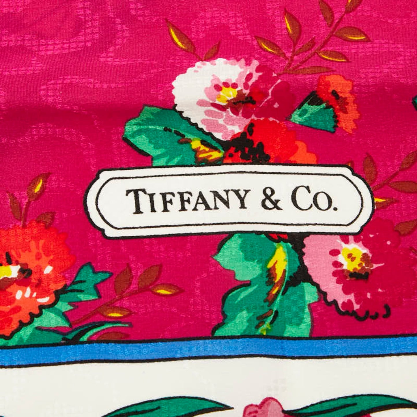 Tiffany & Co. Floral Scarf In White