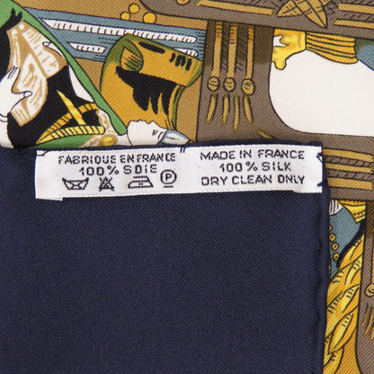 Hermes Herms Carr 90 Le Tarot Tarot Silk Scarf Muffler In Black