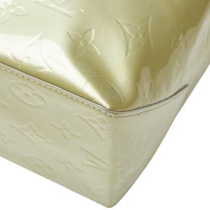 Louis Vuitton Monogram Vernis Reed Mm Tote Bag Handbag M91142 Green Silver Patent Leather