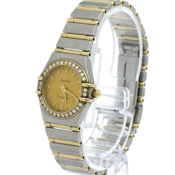 Omega Constellation Diamond 18K Gold Steel Watch